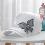 Casquette Girl Silver Butterfly